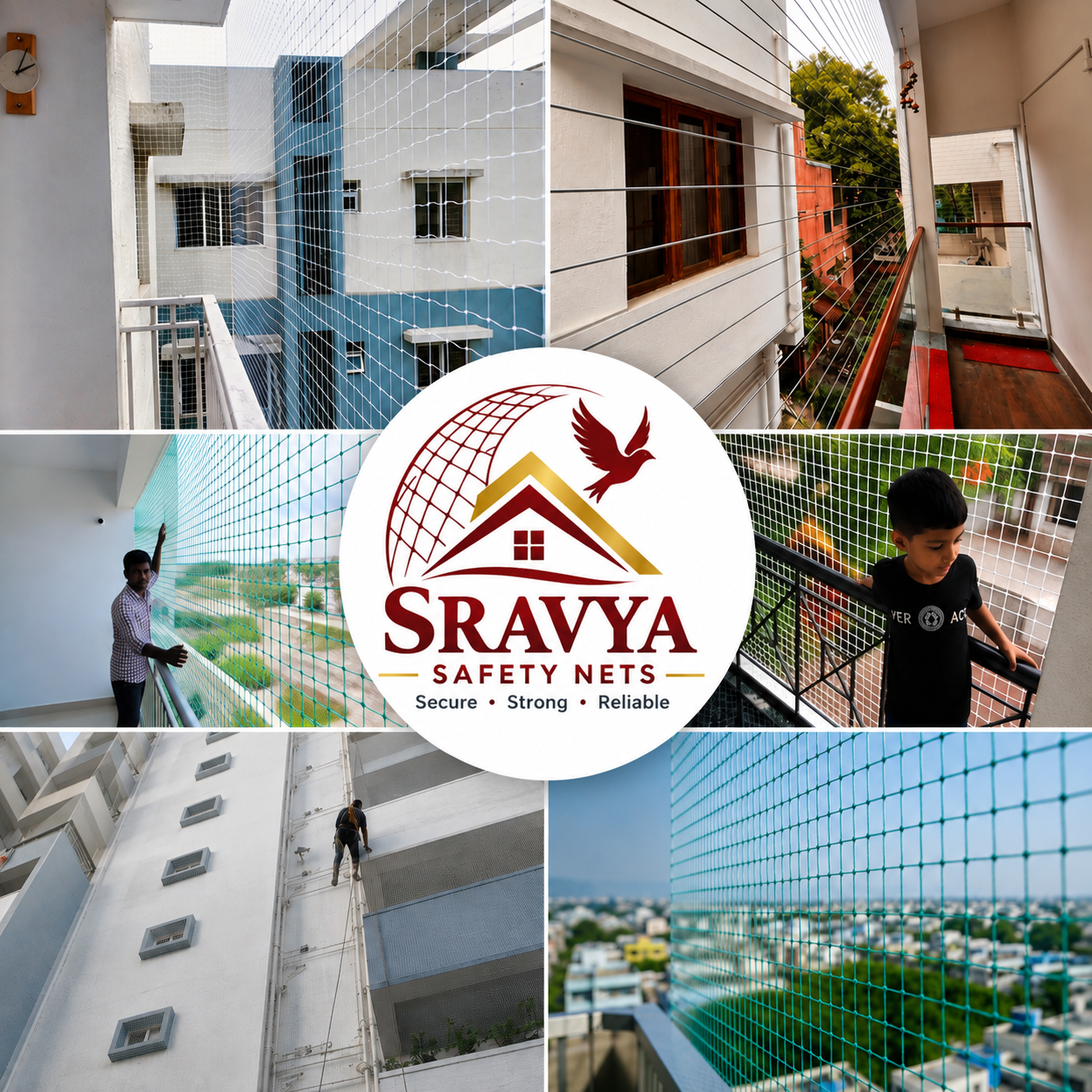 Sravya Safety Nets collage